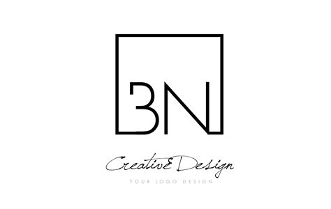 BN Square Frame Letter Logo Design with Black and White Colors. 8533609 Vector Art at Vecteezy