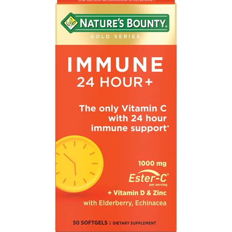 Nature S Bounty Immune Hr Vitamin C D Zinc Ester C Non Gmo