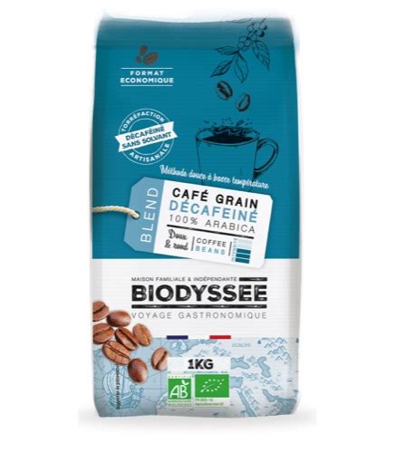 Café grain doux décafeine pur arabica 1kg Bio 7 bio