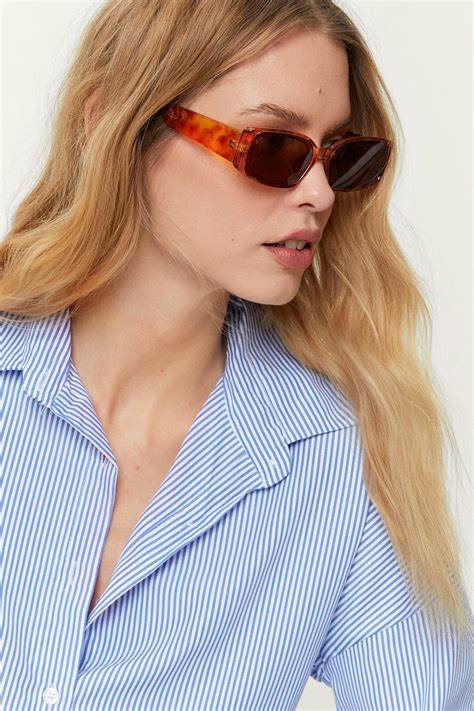 Rectangle Frame Plastic Sunglasses Nasty Gal