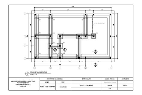 Contoh Denah Pondasi Rumah Ukuran X Dari Berbagai Jenis Pondasi