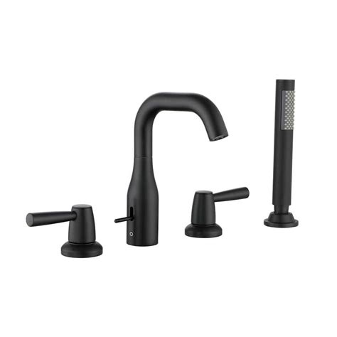 Miscool Ami 2 Handle Deck Mount Roman Tub Faucet With Handshower In