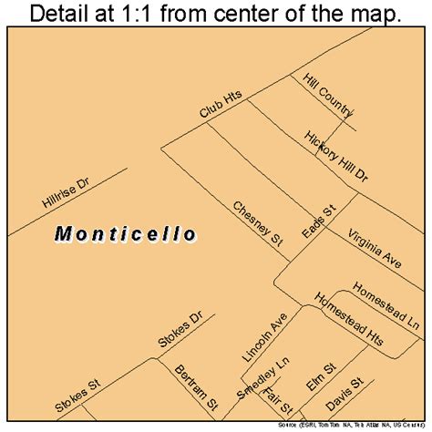 Monticello Kentucky Street Map 2153130