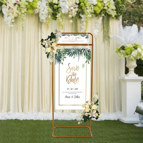 Yaotown 49ft Welcome Sign Frame Metal Wedding Sign Stand Arch