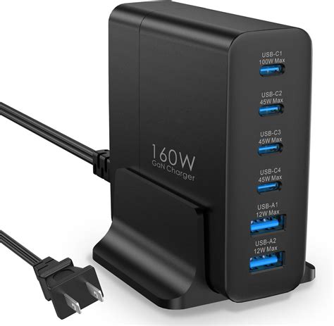 Amazon Topadre W Usb C Charging Station Gan Port Desktop Usb