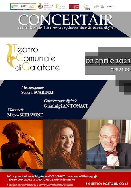 Concertair Il Aprile Al Teatro Comunale Di Galatone