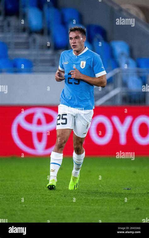 BRATISLAVA, SLOVAKIA - SEPTEMBER 27: Manuel Ugarte of Uruguay during ...