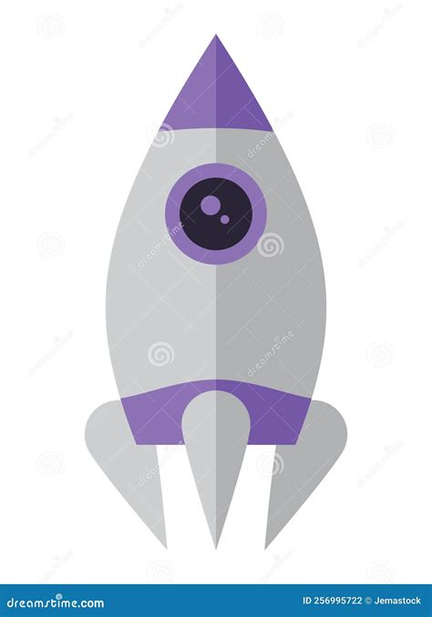 Purple Rocket Start Up Stock Vector Illustration Of Vector 256995722