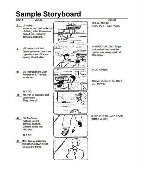 Free Sample Professional Storyboard Templates In Ms Word Pdf