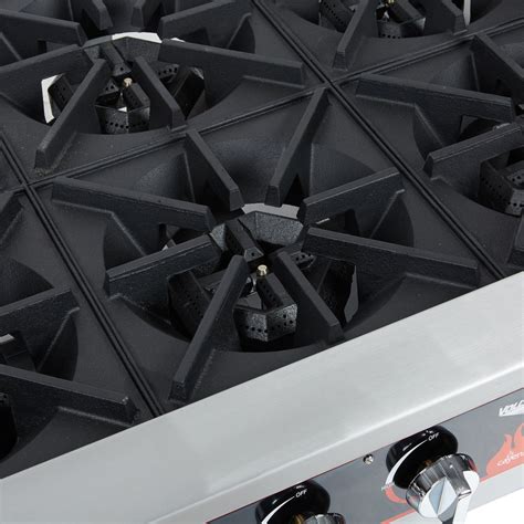 Vollrath 40738 6 Burner Counter Top Hot Plate Range Natural LP Gas