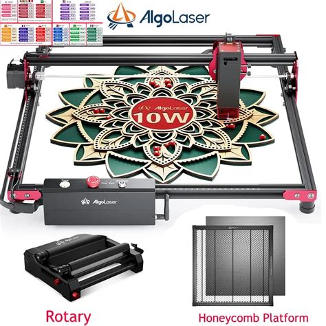 Algolaser Diy Kit W Mini Laser Engraver Cutter With Rotary And