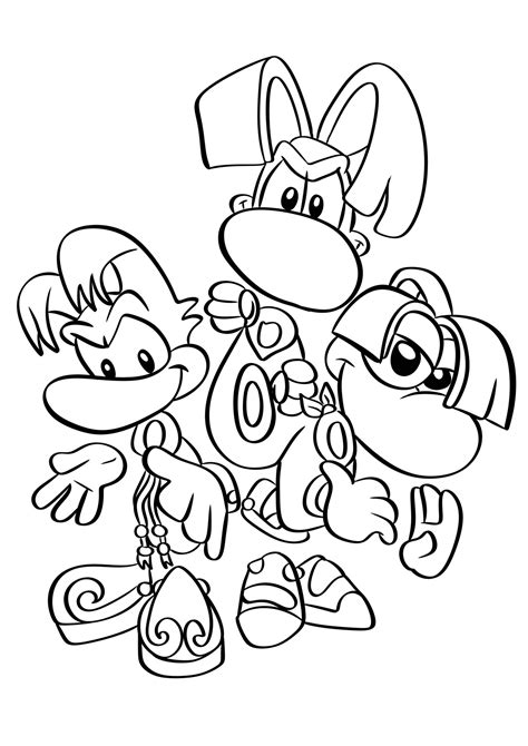 Rayman et ses amis Coloriages de Rayman à imprimer