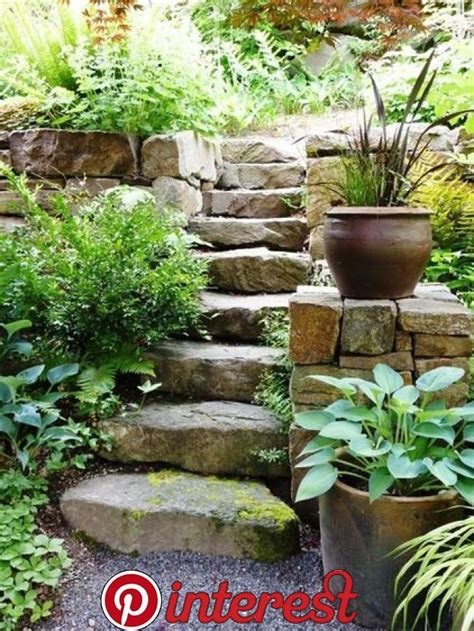 A Dry Stacked Retaining Wall Frames A Rustic Woodland Staircase