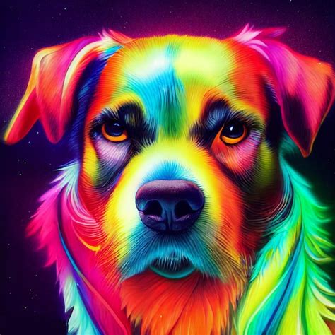 Premium AI Image | Cute animal little pretty colorful dog portrait from ...