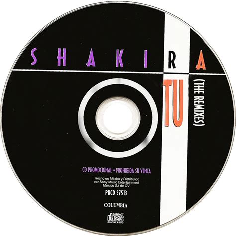 Car Tula Cd De Shakira Tu The Remixes Cd Single Portada