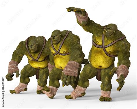 Ogres 3d Illustration Stock Illustration Adobe Stock