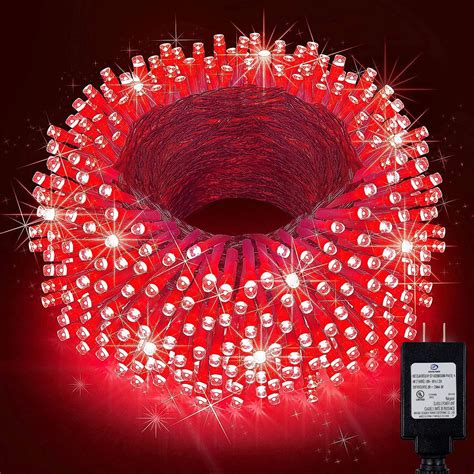 Outdoor Christmas Lights 500 LED 197ft String Lights 8 Modes Memory