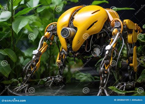 Biohybrid Robot With Artificial Intelligence Interface Stock Image