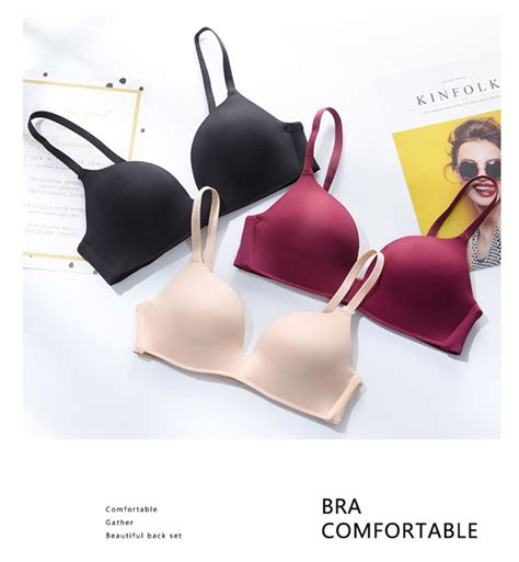 Soutien Gorge Sans Anneau En Acier Pour Couleur Unie Lingerie Sexy Bretelles Spaghetti Dos En