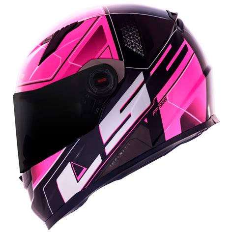 Capacete LS2 FF358 Classic Ultra Rosa Pink Cavalo de Aço Motos