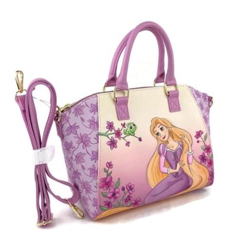 Loungefly Disney Tangled Rapunzel Satchel Crossbody Bag Purse Pascal