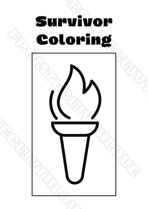 Survivor Coloring Pages Etsy