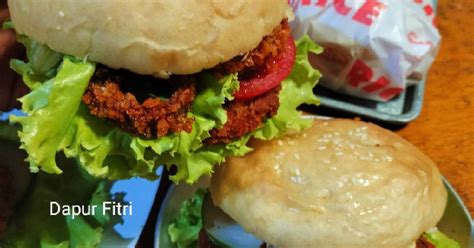 Resep Burger Tempe Crispy Dapur Fitri Oleh Dapur Fitri Cookpad