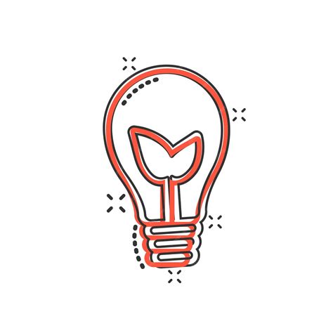 Premium Vector Light Bulb Icon In Comic Style Lightbulb Cartoon