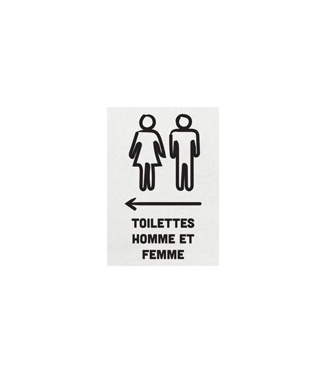 Panneau Pvc Toilettes Homme Et Femme Fl Che Gauche Format A