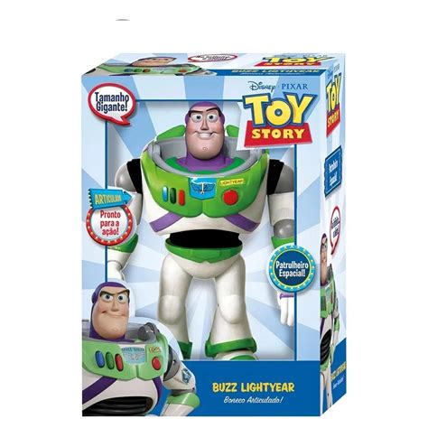 Boneco Buzz Lightyear Figura Toy Story Vinil Articulado 55Cm