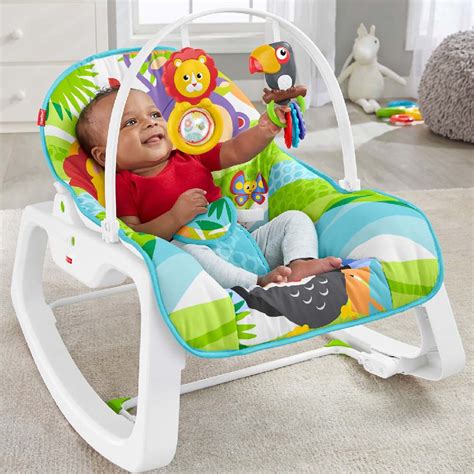 Silla Mecedora Fisher Price Azul Crece Conmigo