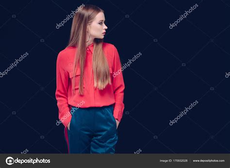 Woman in red shirt — Stock Photo © VitalikRadko #170932028