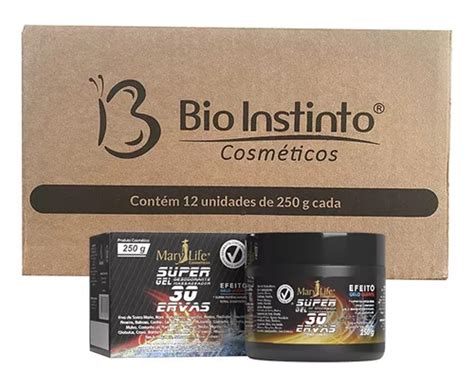 Kit 12 Unidades Super Gel 30 Ervas 250g Mary Life Parcelamento Sem Juros