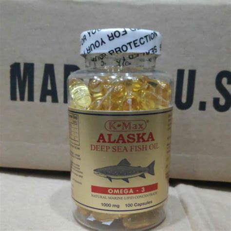 Jual K Max Alaska Deep Sea Fish Oil Minyak Ikan 1000 Mg 100 Capsules