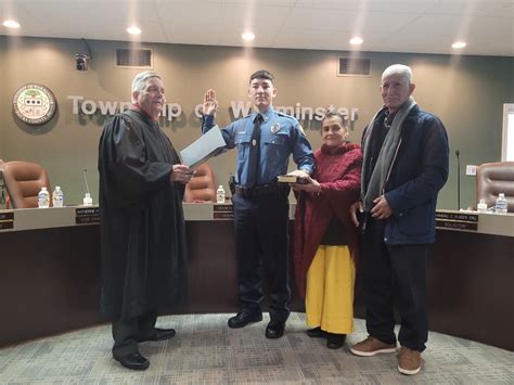 New Police Officer Takes Oath In Warminster Warminster Pa Patch