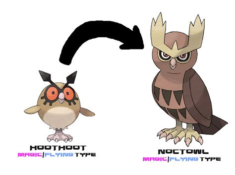 Hoothoot Line Gained The Magic Type By Ericgl1996 On Deviantart