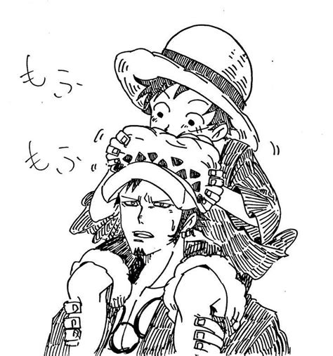 Doujinshis LawLu Law x Luffy 24 Dibujos de anime Cómic