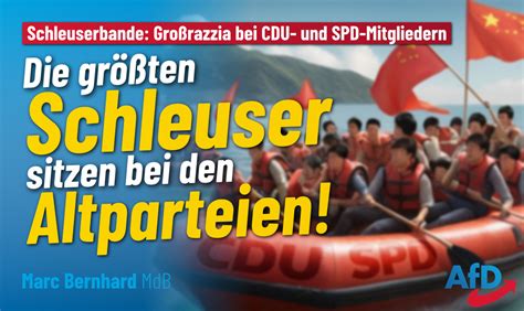 Altparteien Schleuserbande Gro Razzia Bei Cdu Und Spd Mitgliedern