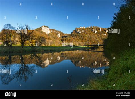 Valley of the Danube river near Widenstein castle, Upper Danube Nature ...