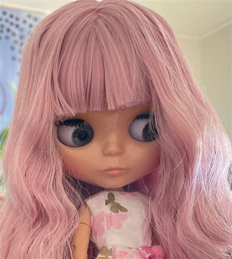 Blythe Doll Nude Tan Skin Shiny Face Wavy Hair BJD Toys Color Eyes Interactive EBay Wavy