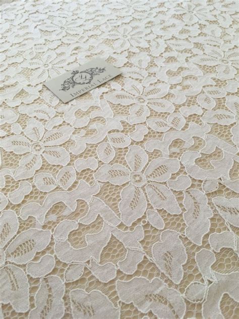 Offwhite Lace Fabric French Lace Alencon Lace Wedding Lace Etsy