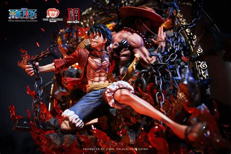 Jimei Palace One Piece Luffy Ace Resin Statue Devilness Toys