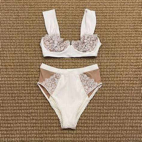 For Love And Lemons Swim For Love Lemons White Daisy Lace Bikini Small Poshmark