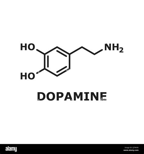 F Rmula Estructural Qu Mica Molecular De La Hormona Dopamina Aislada