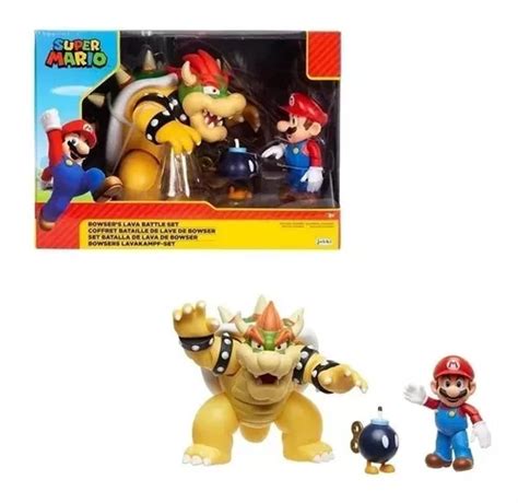 Jakks Pacific Super Mario Set Batalla De Lava De Bowser