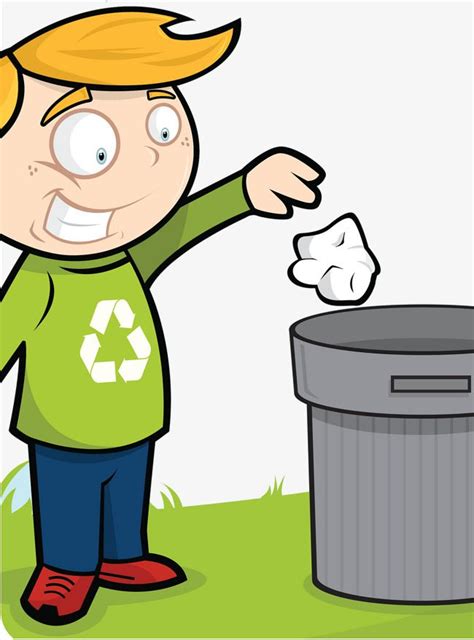 Good Habits Clipart Vector, Throwing Trash Cans Good Habits, Throw ...