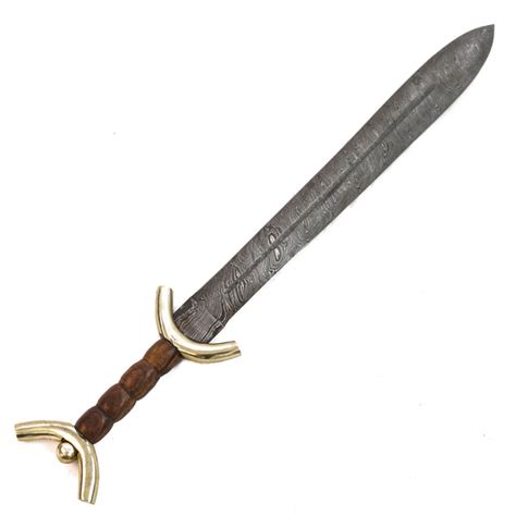 Gladius Sword- High Carbon Damascus Steel Sword- 28"- Gladiator/ Roman ...