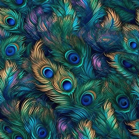 Premium AI Image | peacock feathers pattern