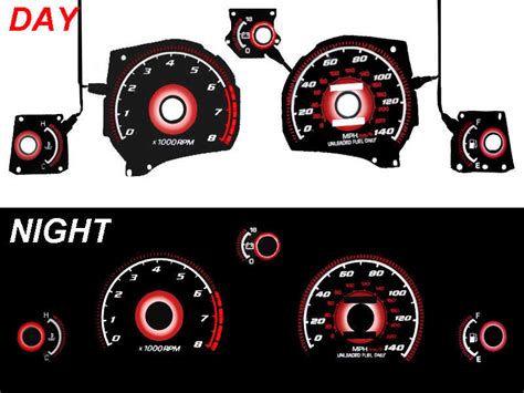 USA Red Glow Gauge Face Overlay Fit For 91 95 Toyota MR2 SW20 Non Turbo