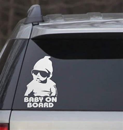 Amazon Decaltor Funny Car Window Laptop Vinyl Decal Baby On Board